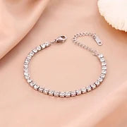 Bracelet petit diamant argent