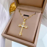 Collier CROIX doré
